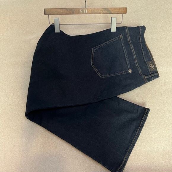 Womens Nanette Lepore Size 24 Belle High Rise Bootcut Jeans Dark Blue Denim - Picture 3 of 4